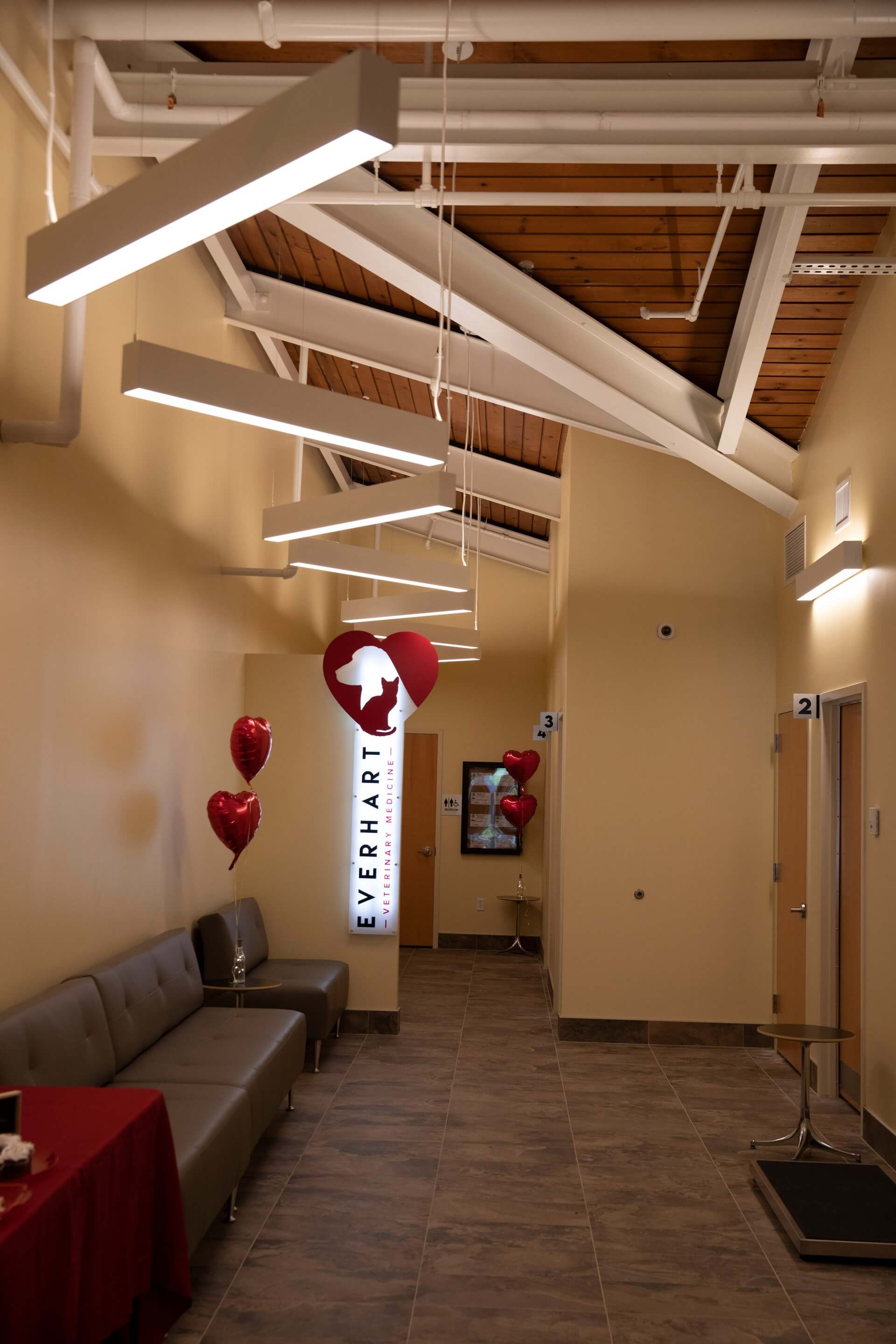 Building entrance – Everhart Veterinary Medicine, Village of Cross Keys