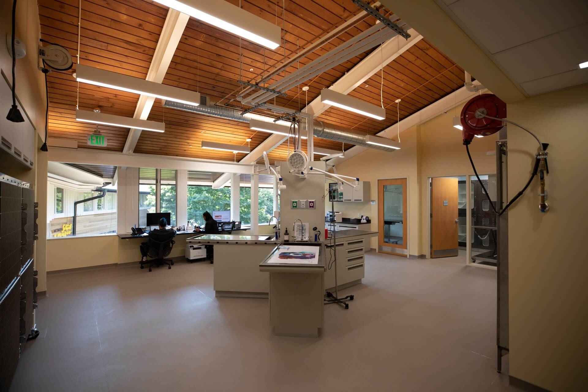 Corridor to the garden – Everhart Veterinary Medicine, Village of Cross Keys
